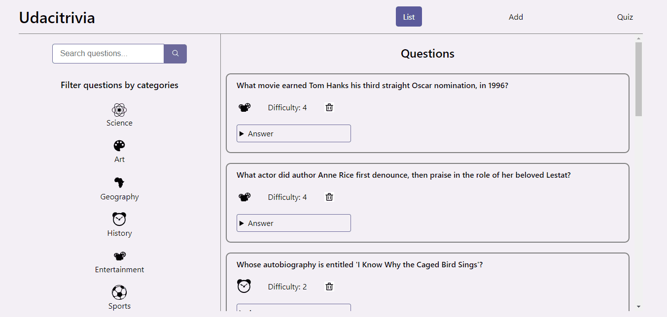 Trivia App